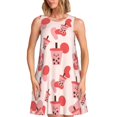 thumbnail image 1 of Bixox Robe Trapèze Sans Manches à Imprimé Milk Tea5 pour Femmes avec Poches, Robe Débardeur Décontractée Longueur Genou pour l'Été - X-Grand, 1 of 7