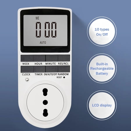 Coiry Digital Timer Switch Socket Italian Plug 240V Timer Outlet for ...