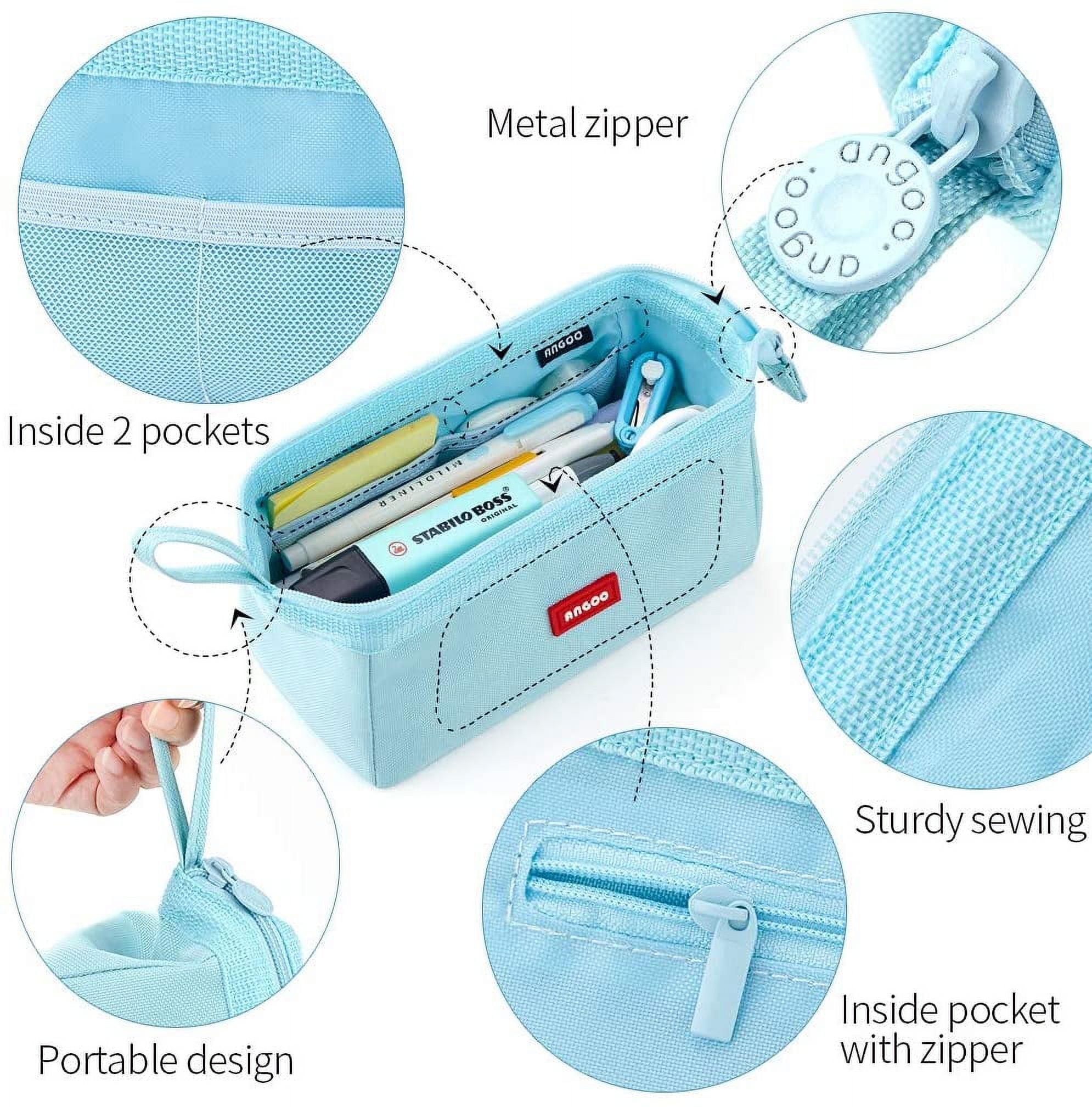 CICIMELON Large Capacity Pencil Case 3 Compartment Pouch Pen Bag for School  Teen Girl Boy Men Women (Dream)