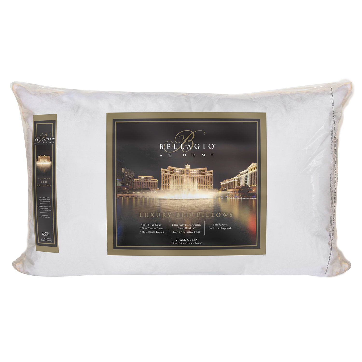 Bellagio 400-Thread-Count Queen Pillows, 2-pack