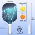 thumbnail image 4 of Pickleball Paddles Set Of 2, Fiberglass Surface, Thunder, Speed Print, 4 Balls & Bag, 4 of 5