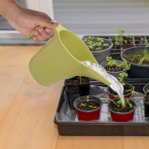 Plant Watering Can, Large Capacity Watering Cans for Plants with Removable Long Spout, Detachable Plastic Flower Cans for Outdoor Garden (Yellow)