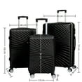 thumbnail image 4 of 3-Piece ABS Hard Shell Luggage Set - 20″/24″/28″ Black Suitcases with Spinner Wheels, Scratch-Resistant, TSA Lock, Nesting Design, 4 of 4