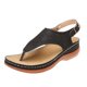 thumbnail image 1 of Car Accessories Auto Parts Products Fashion Women's Color Matching Wear-Resistant Open Toe Casual Wedge Sandals Summer Shoes, 1 of 2