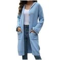 thumbnail image 2 of Long Cardigan Sweaters for Women 2025 Long Sleeve V Neck Button Ribbed Knit Oversized Sweater Cardigans with Pockets, 2 of 8