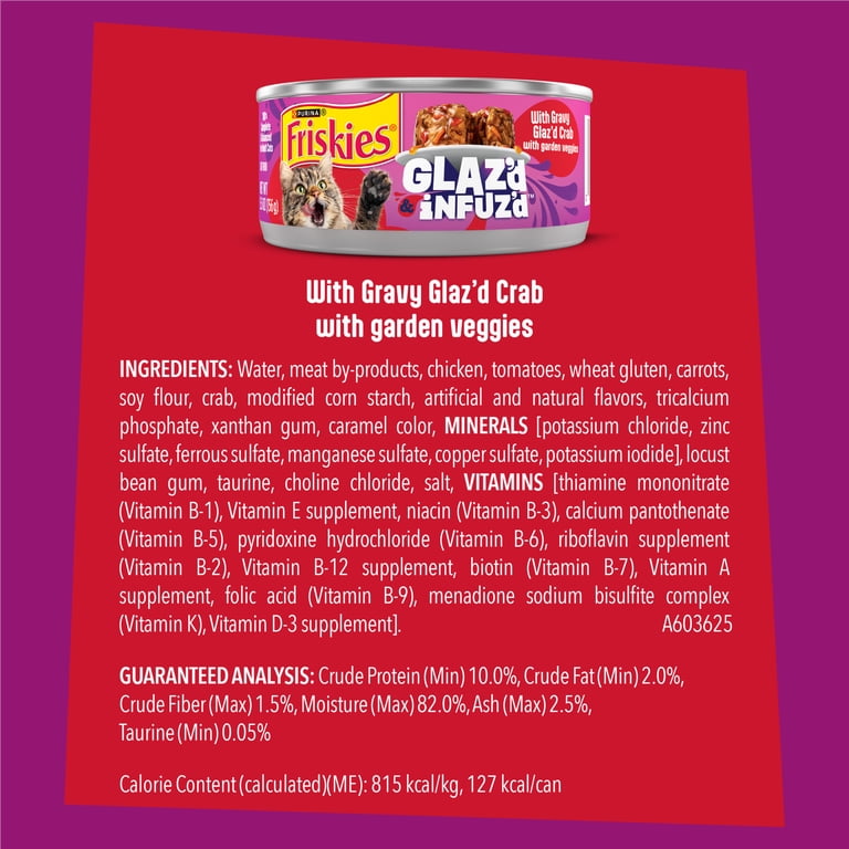 Purina Friskies Glaz'd and Infuz'd Crab Flavor Wet Cat Food, 5.5