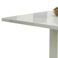thumbnail image 2 of Modern Style Metal Dining Table with T Shaped Design Structure, White- Saltoro Sherpi, 2 of 5