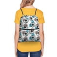 thumbnail image 4 of Sigee Watercolor Sunflower for Drawstring Zipper Backpack ,Waterproof, Durable, Lightweight Gym Bag for Sports, 4 of 5
