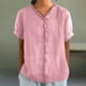 thumbnail image 2 of Camisas de Manga Corta para las Mujeres Casual V-Cuello Sólido Encaje Blusa Superior, Camisa de Verano de Moda para Diario Y Fiesta, 2 of 6