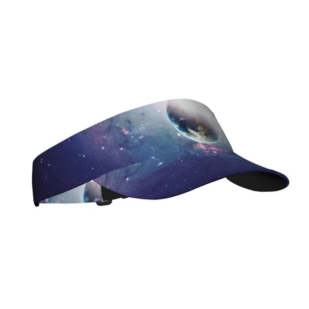 Fotbe Planets Stars And Galaxies Visera Deportiva con Diseño, Gorra Abierta Ajustable de Algodón para Mujer y Hombre