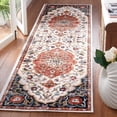 thumbnail image 2 of SAFAVIEH Rosewood Altan Medallion Runner Rug, Ivory/Red, 2'3" x 8', 2 of 7