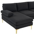 thumbnail image 4 of UBesGoo Modern & Contemporary Sectional Sofas, U Shaped Couch with Chaise Lounge with Metal Feet for Apartment Living Room Black, 4 of 11