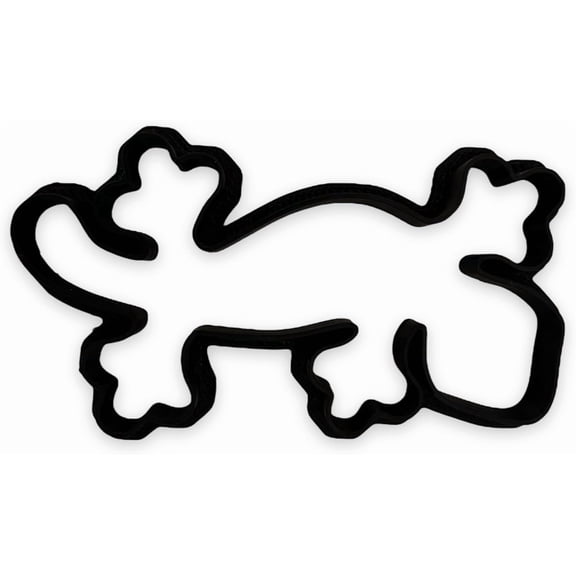 Lizard Gecko Cookie Cutter with Easy Push Design (4 inch)