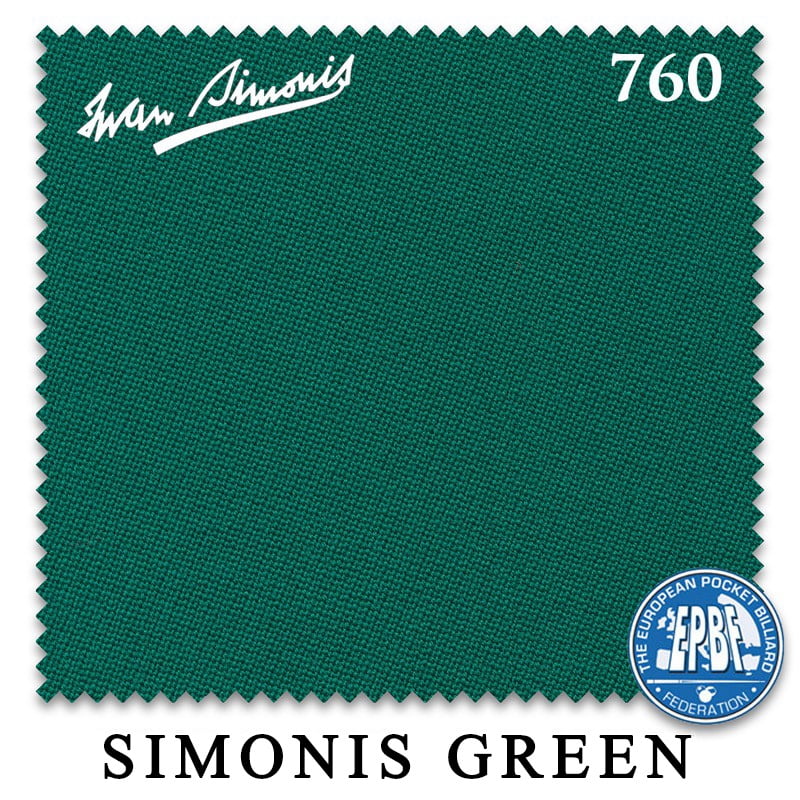 SIMONIS 760 Cloth PRO 8' Set Simonis Green Pool Table Cloth $25 Value Added 