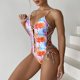 thumbnail image 3 of Gibobby Bañador de una pieza Traje de baño de 1 pieza sexy de verano para mujer Traje de baño estampado con tinte de corbata sexy(Rojo,M), 3 of 4