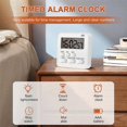 thumbnail image 5 of Kitchen Timer,Egg Timer with Clock,Digital Timer Stopwatch with LCD Loud Alarm for Cooking,Baking, S, 5 of 5