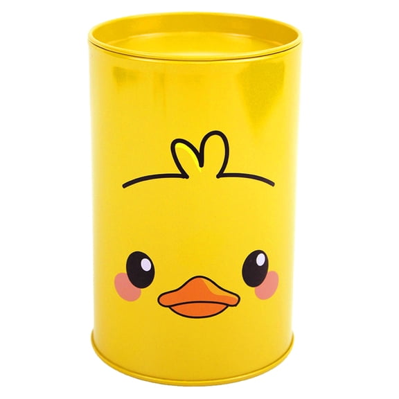 Lata Multiusos Prichos Shiny Duck Color Amarillo de Metal 1 Pieza