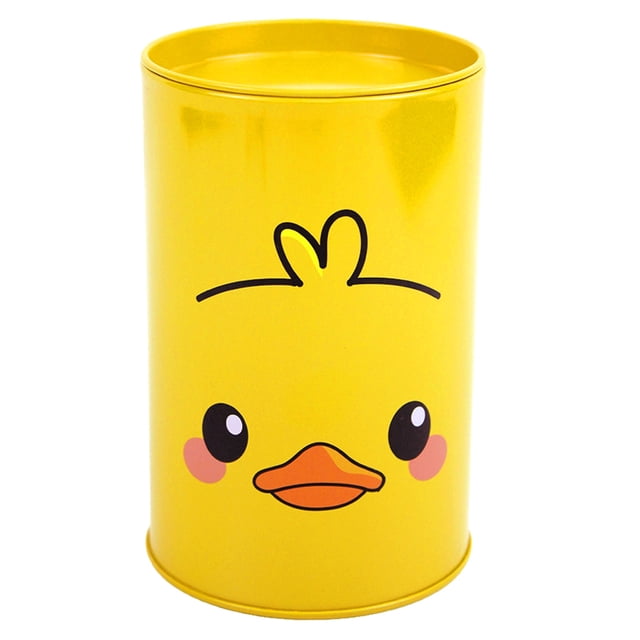 Lata Multiusos Prichos Shiny Duck Color Amarillo de Metal 1 Pieza