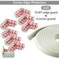 thumbnail image 6 of Furniture Edge and Corner Guards, Baby Proofing Edge Safety Gurards with 3M Tape, 16.4ft Table Corner Protector for Chair Desk Coffee, White, 6 of 8