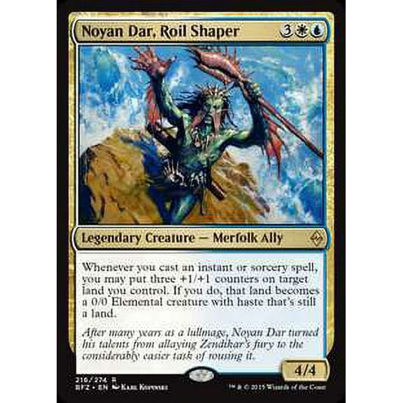 MtG Battle for Zendikar Rare Noyan Dar, Roil Shaper (Foil) #216
