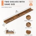thumbnail image 3 of Picture Ledge Shelf, Floating Shelves Set of 2, 48 Inches Long Large Nursery Book Shelves for Toys Storage, Kids Bookshelf Wall Mounted for Living Room Bedroom Decor Books Photo Frames,Brown, 3 of 7