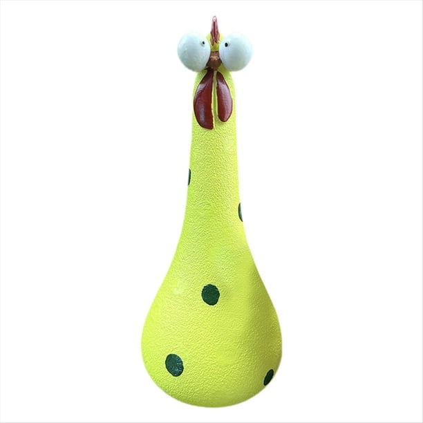 Adornos de Pollo de Cuello de Resina para Jardín, Patio, Decoración Al Aire Libre, Estatuas de Gallina Tonta, Figuras de Escritorio de Oficina B