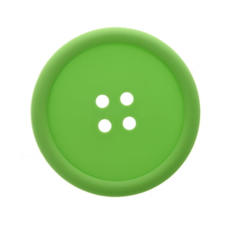 

Big Button Silicone Coaster Fun Novelty Design Kitsch Retro Drinks Placemat - Green