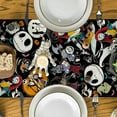 thumbnail image 2 of Halloween Table Runner Table Cover Holiday Gothic Decor Day of The Dead Halloween Decorations for Home Party White, 2 of 7