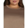 thumbnail image 4 of Scoop Women's and Women's Plus Ultimate Scubaknit Cropped Sweatshirt with Drop Sleeves, Size XS-4X, 4 of 5