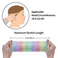 thumbnail image 6 of Naloa Beautiful Glitter Fashionable Sport Sweatband for Running, Yoga, Basketball - Head Circumference 19.6-22.4 inches, 6 of 9