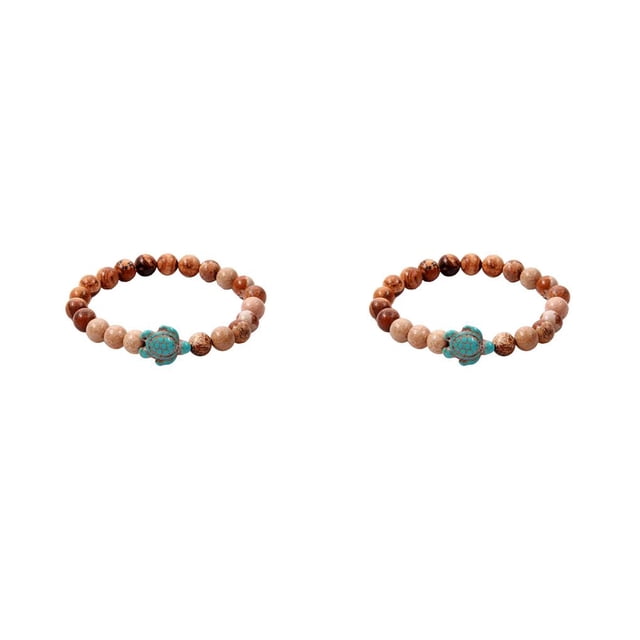 Sonducket Sea Turtle Bracelet Adjustable Turquoise Jewelry Beads Natural Crystals and Buddha Friendship Gemstones Bracelets Stone Agate Type4 NO4
