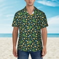thumbnail image 2 of Susaid Crocodile And Oranges Print Hawaiian Shirts for Men Women,Hawaiian Summer Short-Sleeve Casual Relaxed-Fit Button-Down,Large, 2 of 7