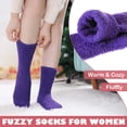 thumbnail image 4 of Womens Fuzzy Socks Cozy Fluffy Winter Warm Slipper Socks Microfiber Soft Home Sleeping Socks - 5Pairs, 4 of 6