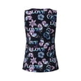 thumbnail image 5 of Xecao Love Butterflies print women's scoop neck, loose-fit workout tank tops for the gym., 5 of 9
