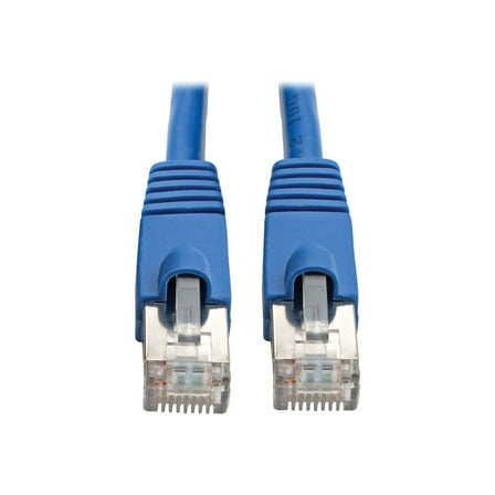 Eaton Tripp Lite Series Cat6a 10G Snagless Shielded STP Ethernet Cable (RJ45 M/M), PoE, Blue, 30 ft. (9.14 m) - Patch cable - RJ-45 (M) to RJ-45 (M) - 30 ft - STP - CAT 6a - snagless, stranded - blue