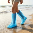 thumbnail image 4 of KojanyuRain Shoe Covers 6pairs Reusable PVC Thickened, Zipper Water Resistant Overshoes for Outdoor Walking, 4 of 6