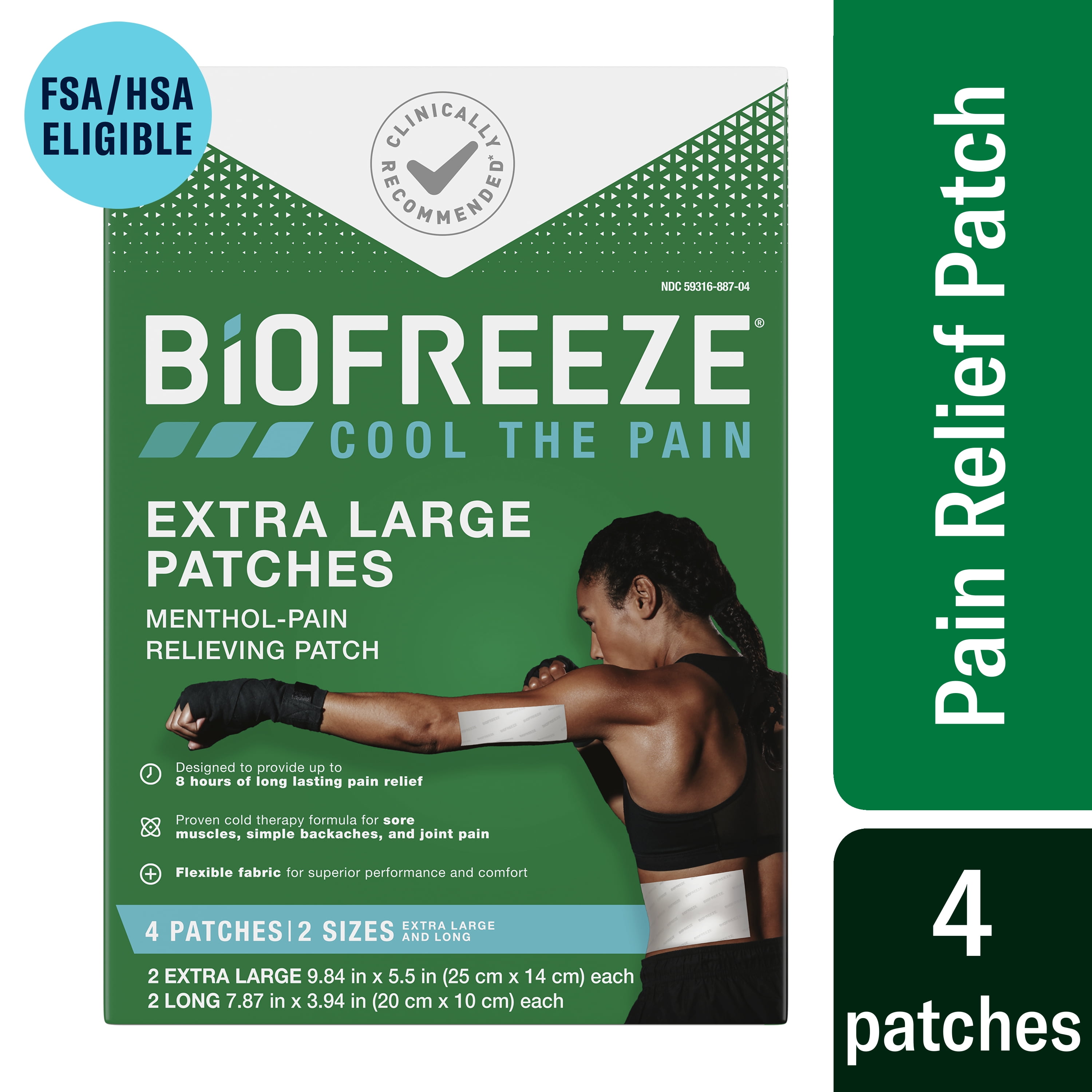 Biofreeze Pain Relief Patch, XL Pack