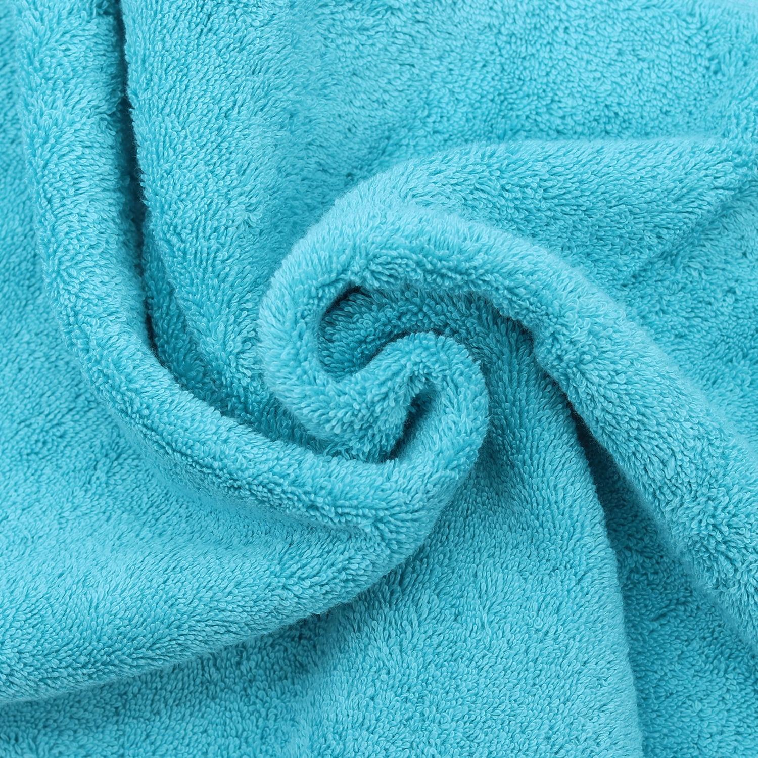 Luxury Hotel & Spa Collection Highly Absorbent, Quick Dry 100% Turkish Cotton 700 GSM, Eco Friendly Towel, for Bathroom Dobby Border Soft Bath Towel Set 27 X 54 -Aqua Blue, Bath Towels - Set of 4