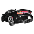 thumbnail image 2 of Ikon Motorsports Compatible with 15-23 Dodge Charger V2 Style Rear Bumper Lip Side Apron Carbon Fiber Print, 2 of 7