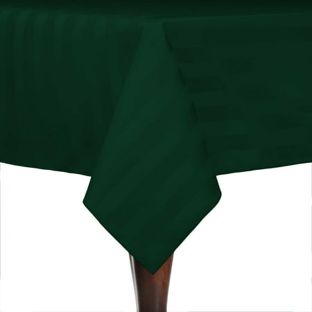 

Ultimate Textile (2 Pack) Satin-Stripe 54 x 120-Inch Rectangular Tablecloth - for Wedding and Catering Hotel or Home Dining use Forest Green