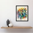 thumbnail image 2 of Rainbow Rhythm Dance Festival of Colour Dancers Dancing to Music Modern Splat Watercolour Painting Art Print Framed Poster Wall Decor 12x16 inch, 2 of 5