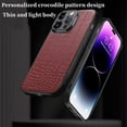 thumbnail image 5 of Personalized Slim Business Crocodile Pattern PU+PC Phone Case Compatible with Samsung Galaxy S23 S22 S21 S20 Ultra Plus FE Back Cover. Luxury Edge Reinforced Bumper(Red,S22 Ultra), 5 of 7