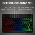 thumbnail image 2 of GJX 2026 New 10-Inch Colorful Rgb Backlit Portable English Keyboard Compatible with Ipad 7/8/9/10Th Gen 10.2 10.9- Universal for Phones, Pc, and Tablets (Dark Green, English Keyboard), 2 of 4