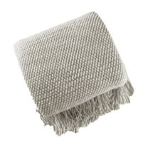 chaungfeng Knitted Throw Blanket with Tassels, Bubble Textured Soft Blanket Lightweight Warm Throw Blanket for Couch Cover Home Decor,All Season Use (50x71.65 Inches)