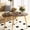 Walunt, variant on Bamboo Nesting Triangle End Table,Set of 2 Side Table Modern Minimalist Coffee Table for Living Room, Balcony in White
