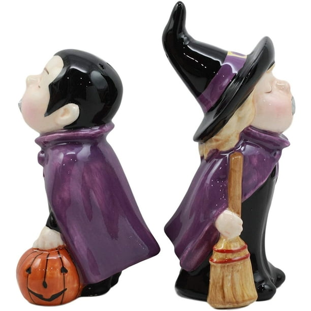Halloween Witches Magnetic Ceramic Salt and Pepper Shakers Set (FINAL –  Bewitched Wicker