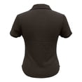 thumbnail image 3 of Blusa George para Mujer Tipo Polo, Manga Corta, Pliegues y Botones en Pecho Café Talla EG, 3 of 4