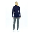 thumbnail image 3 of ACTIVE UNIFORMS Women's Long Sleeve Turtle-Neck T-Shirt Under Scrub (True Navy Blue, X-Small), 3 of 5