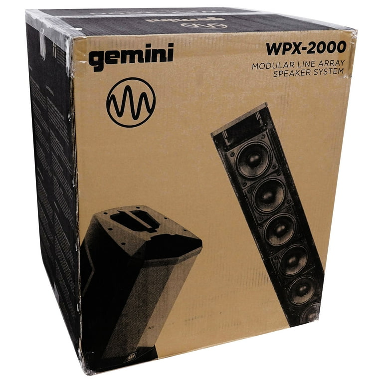 Gemini WPX-2000 1200 Watt DJ/PA Powered Line Array Speaker w/