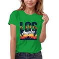 thumbnail image 2 of EGNMCR T-shirt Imprimé à Manches Courtes pour Enfants Col Rond Manches Courtes Décontracté Polyvalent pour Filles Haut en polyester, 2 of 5